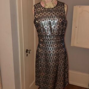 Metallic silver Tory Burch dress